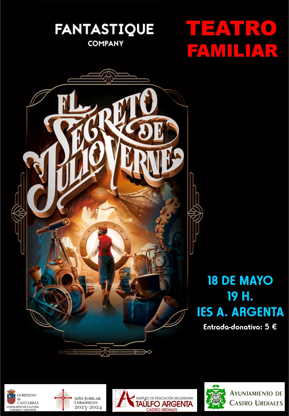 Teatro "Primavera a Escena" - "El secreto de Julio Verne" de Irene Santos